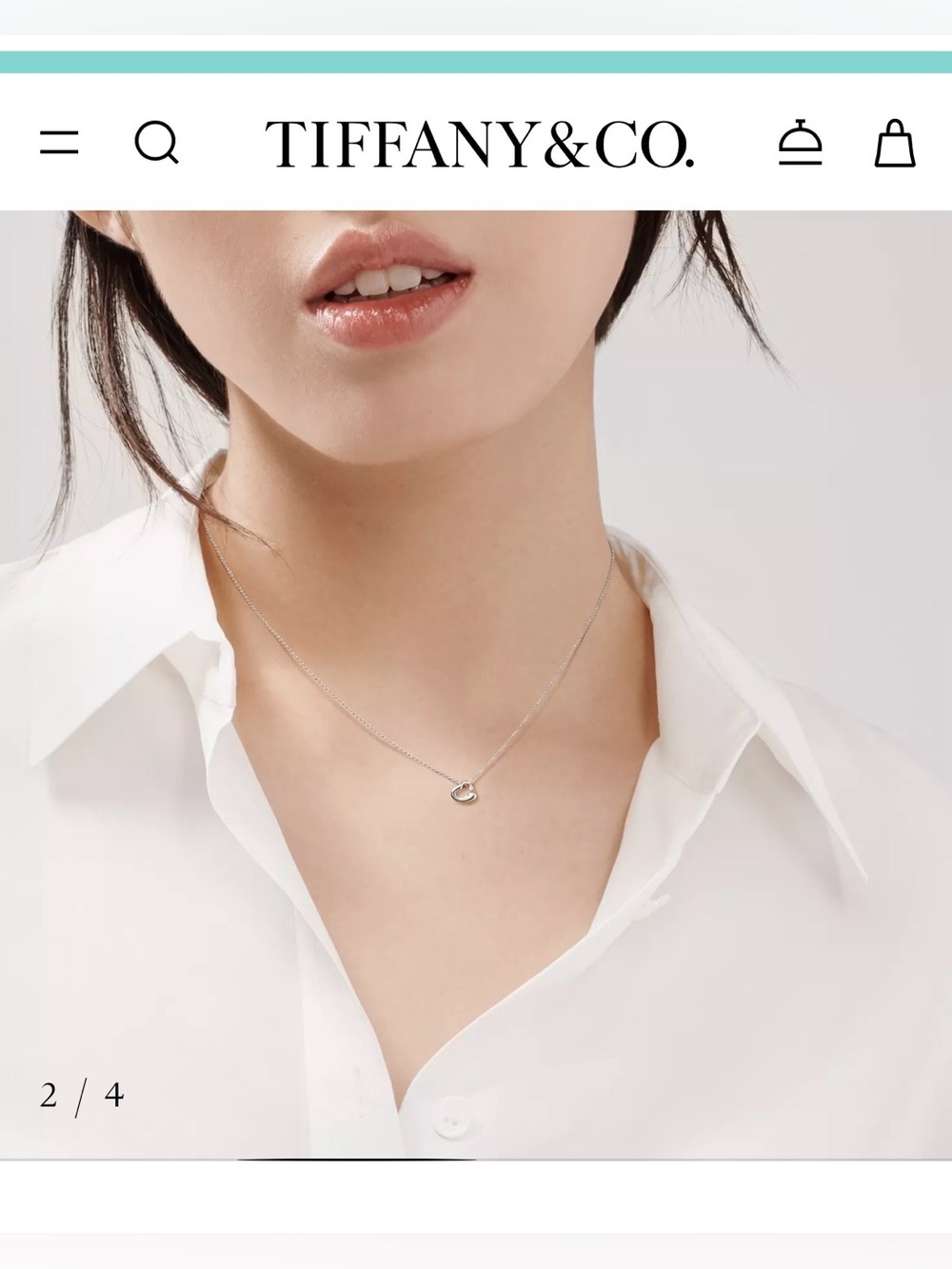 Tiffany & Co. Elsa Peretti Open Heart Pendant in Sterling Silver, 7 mm - Picture 12 of 13